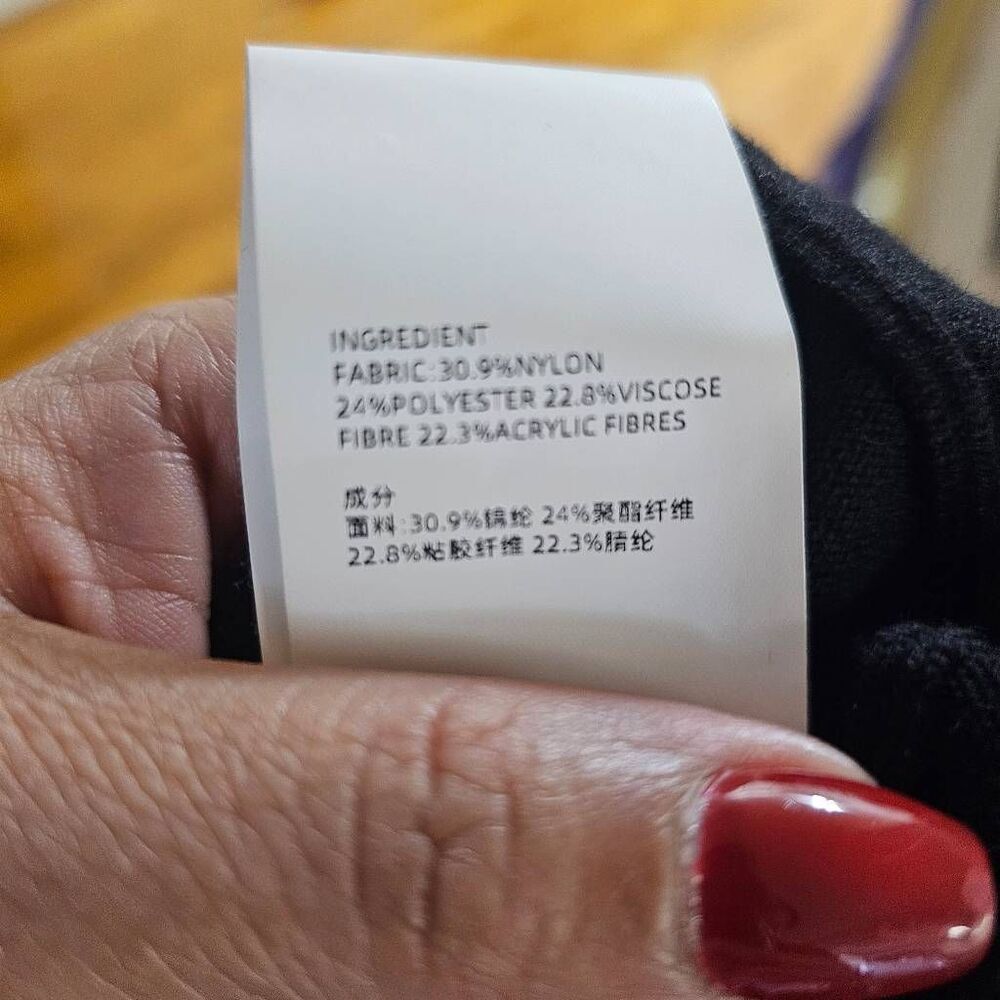 Kuose Women's Knit Sweater Dress Black Size Large - Picture 9 of 9